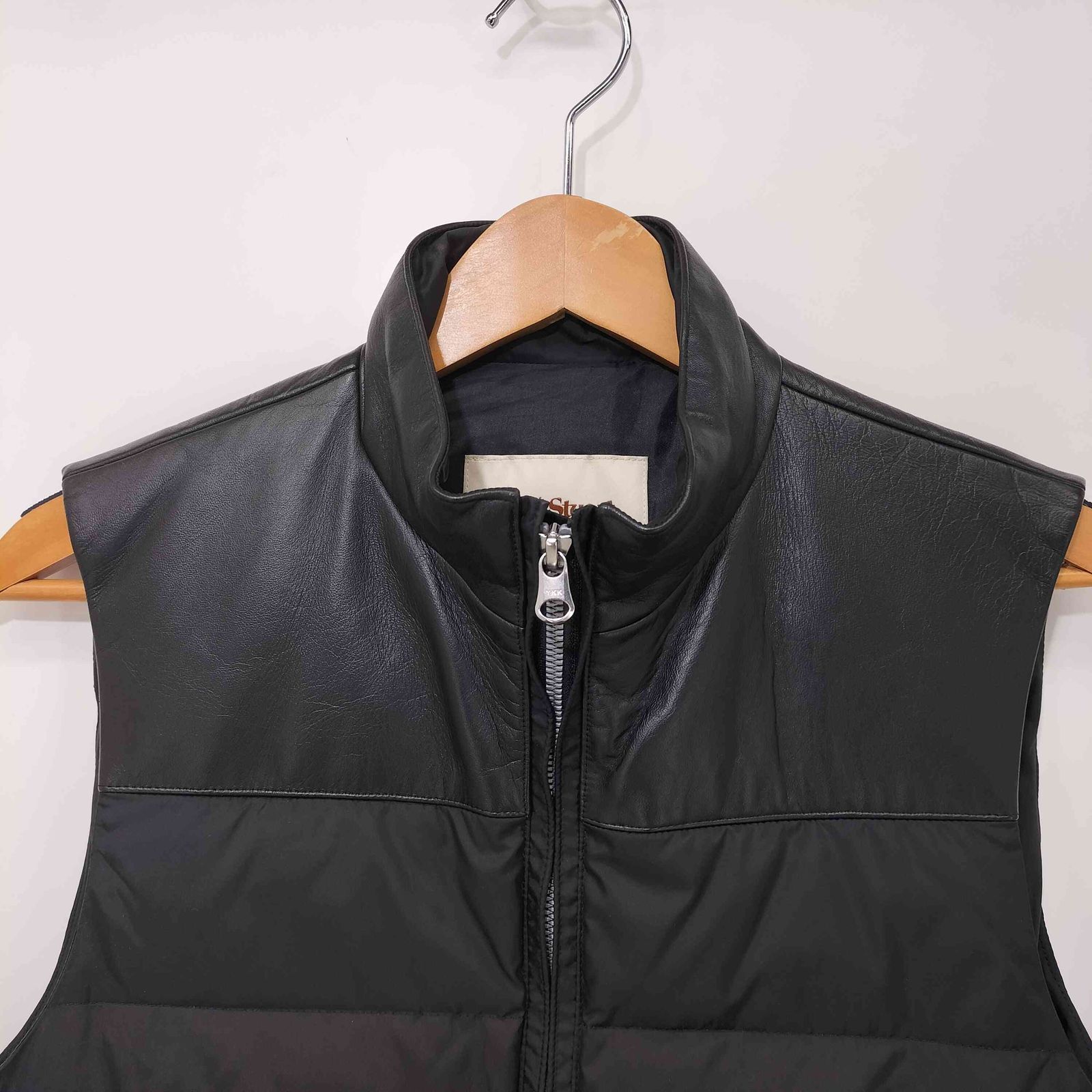 ポールスチュアート Paul Stuart シープレザー切替 ダウンベスト