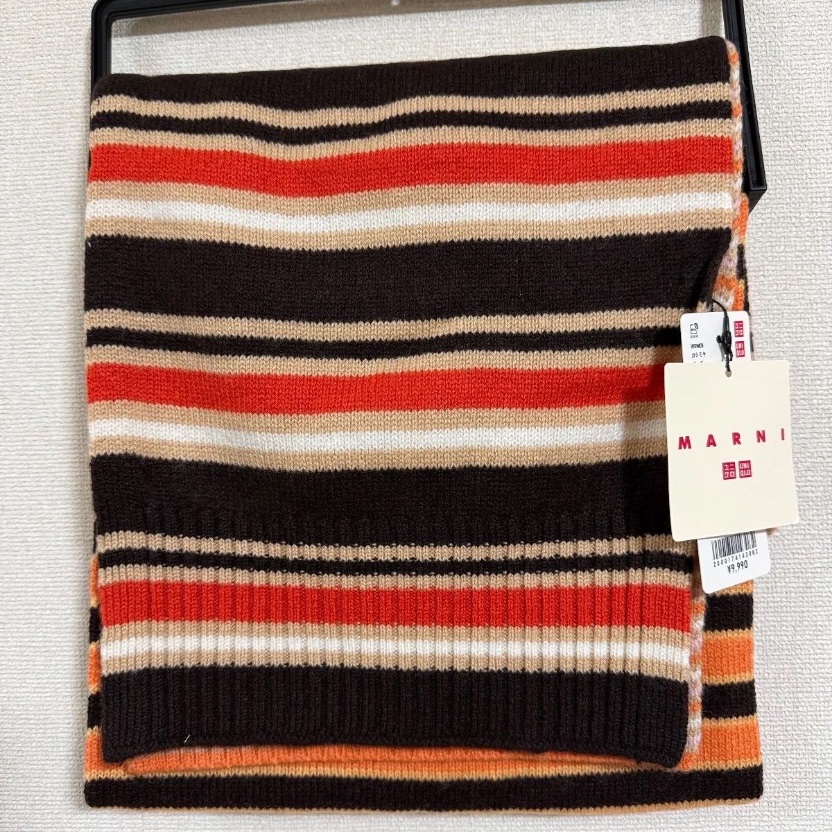 ユニクロ+MARNIカシミヤ ボーダーストール 新品 - メルカリ