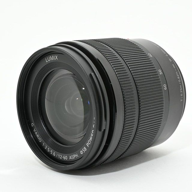パナソニック Panasonic LUMIX G VARIO 12 60 mm F 3 5 6 H FS 12060 外観良好 ラバーフード付き 使用感あり