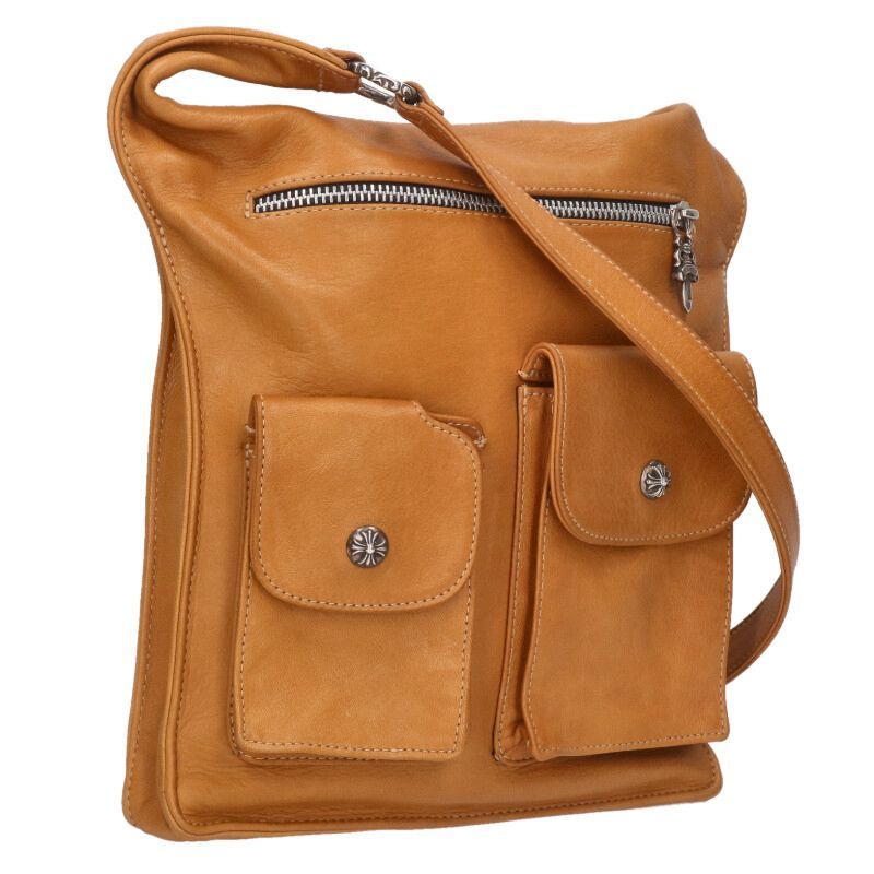 クロムハーツ F-SLINGER Fスリンガー レザーショルダーバッグ メンズ クロムハーツ F-SLINGER Fスリンガー レザーショルダーバッグ メンズ