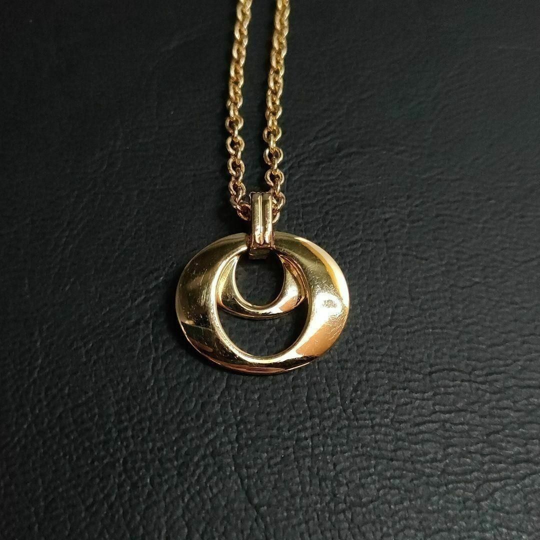 ディオール ネックレス ロゴサークル 美品 金 ヴィンテージ 