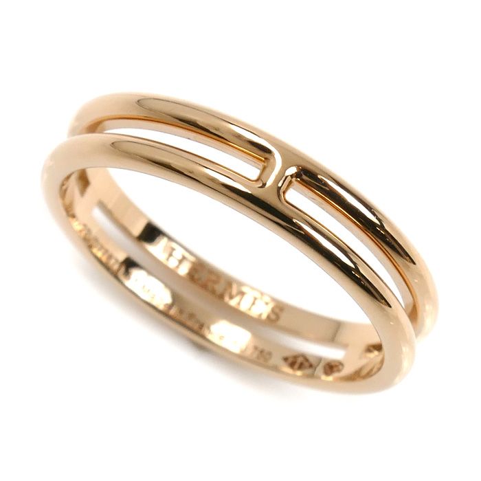 HERMES エルメス K18PG ピンクゴールド アリアンヌ リング・指輪