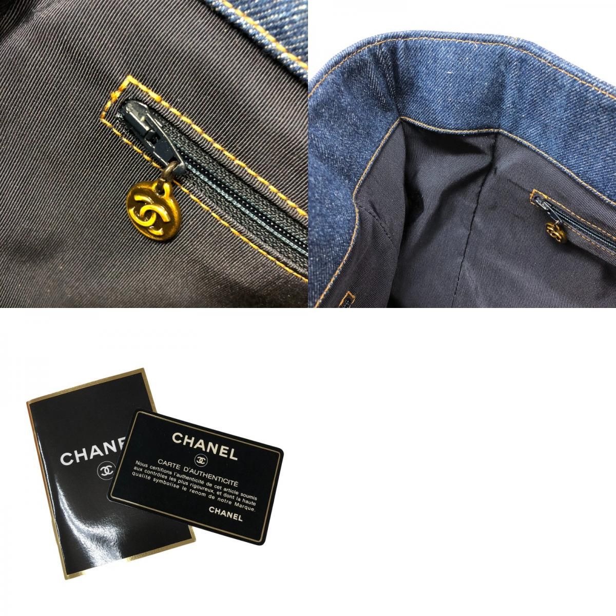  シャネル CHANEL ココマーク デニム トートバッグ ブルー プラスチック レディース トートバッグ バッグ