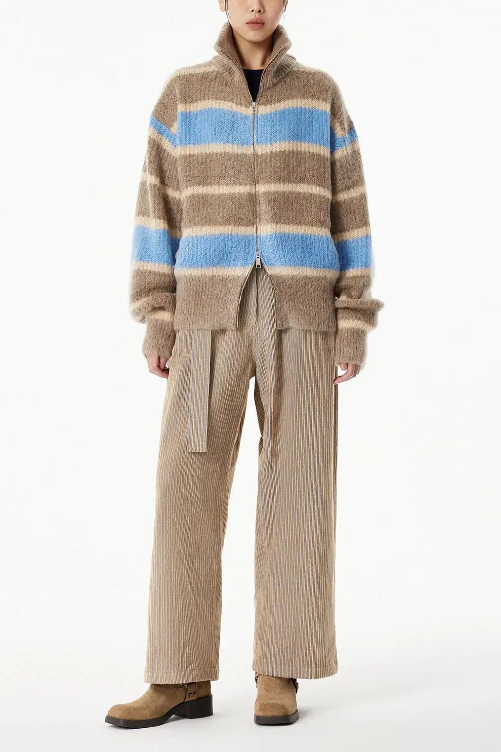 ジップアップカーディガン