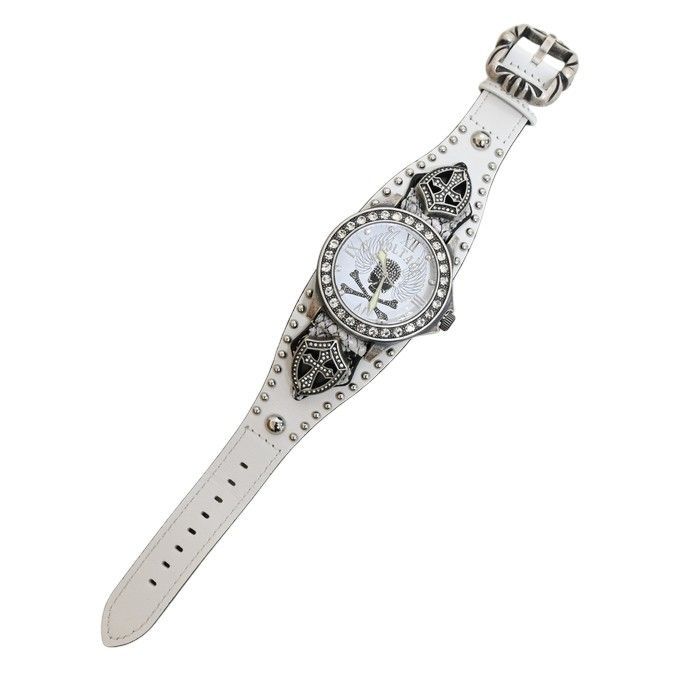 ヴォルテージ VOLTAGE 腕時計 VO 030 AS 01 W ウイングスカル WING SKULL ホワイト色