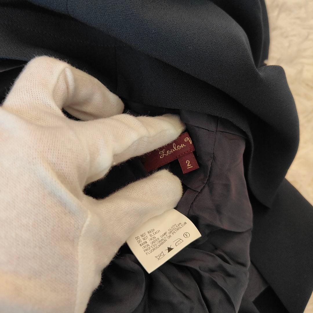 Loulou Willoughby ルルウィルビー リボン ワンピース ネイビー Aライン