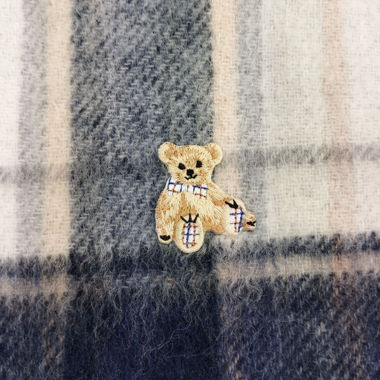 Aquascutum マフラー テディベア ダブルフェイス アクアスキュータム