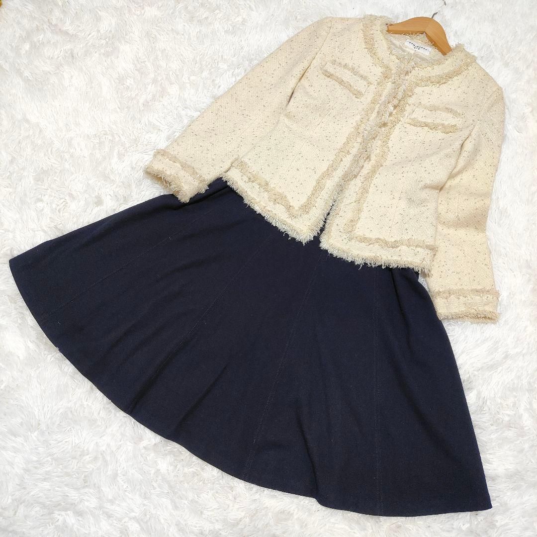 組曲 KUMIKYOKU ツイード ノー ジャケット フ スカート セット セレモニー