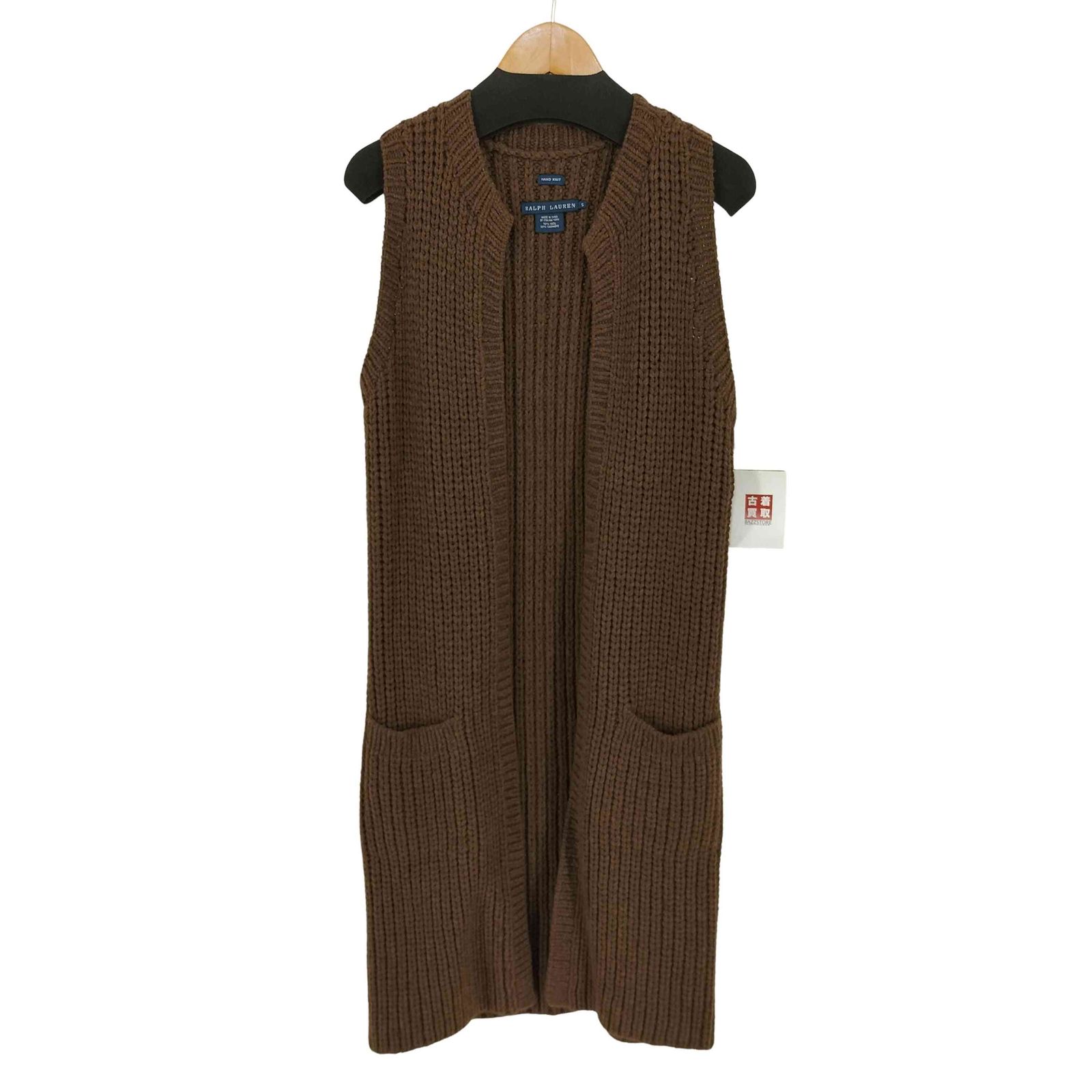 ラルフローレン RALPH LAUREN HAND KNIT ウールカシミヤ ニット ロング