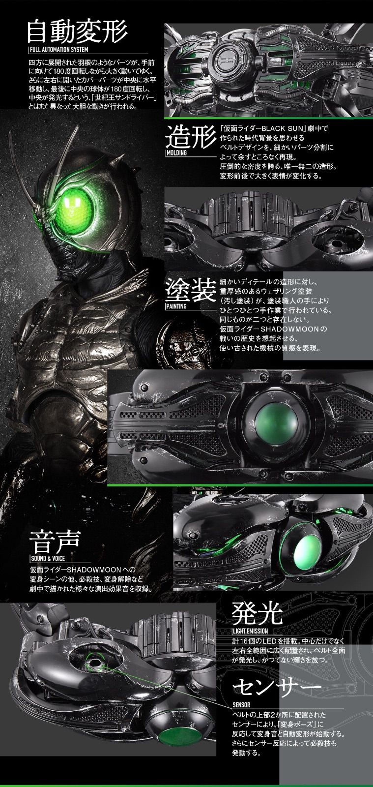 CSM変身ベルト 世紀王ムーンドライバー 『仮面ライダーBLACK SUN