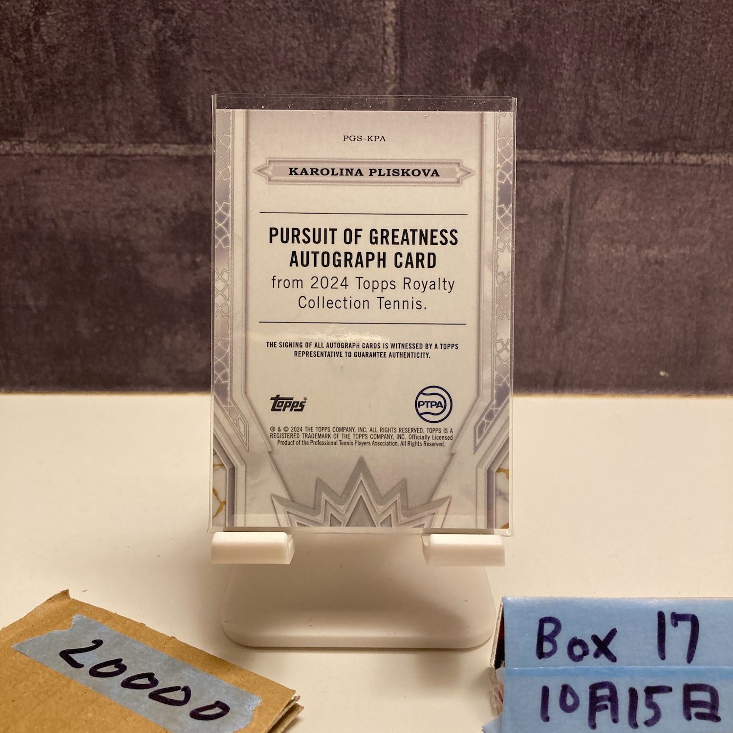 2025 TOPPS Karolina Pliskova 4 5 直筆サインカード Royalty Collection PURSUIT OF GREATNESS カード