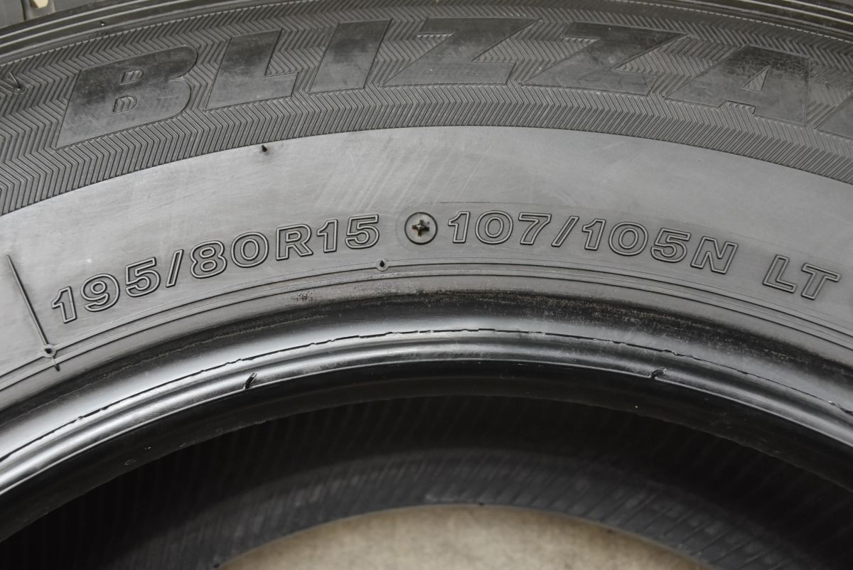 イボ付き バリ溝】ブリヂストン ブリザックVL10 195/80R15 107/105N 4