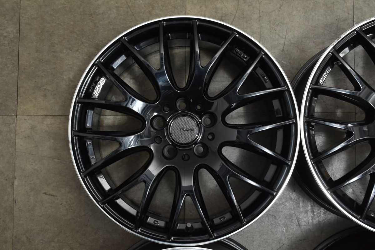  ホイール RAYS レイズ HOMURA 2 9 18 in 8 J 38 PCD 114 3 4本セット グロッシーブラック レクサス GS IS クラウン マークX カムリ 18インチ ホイール