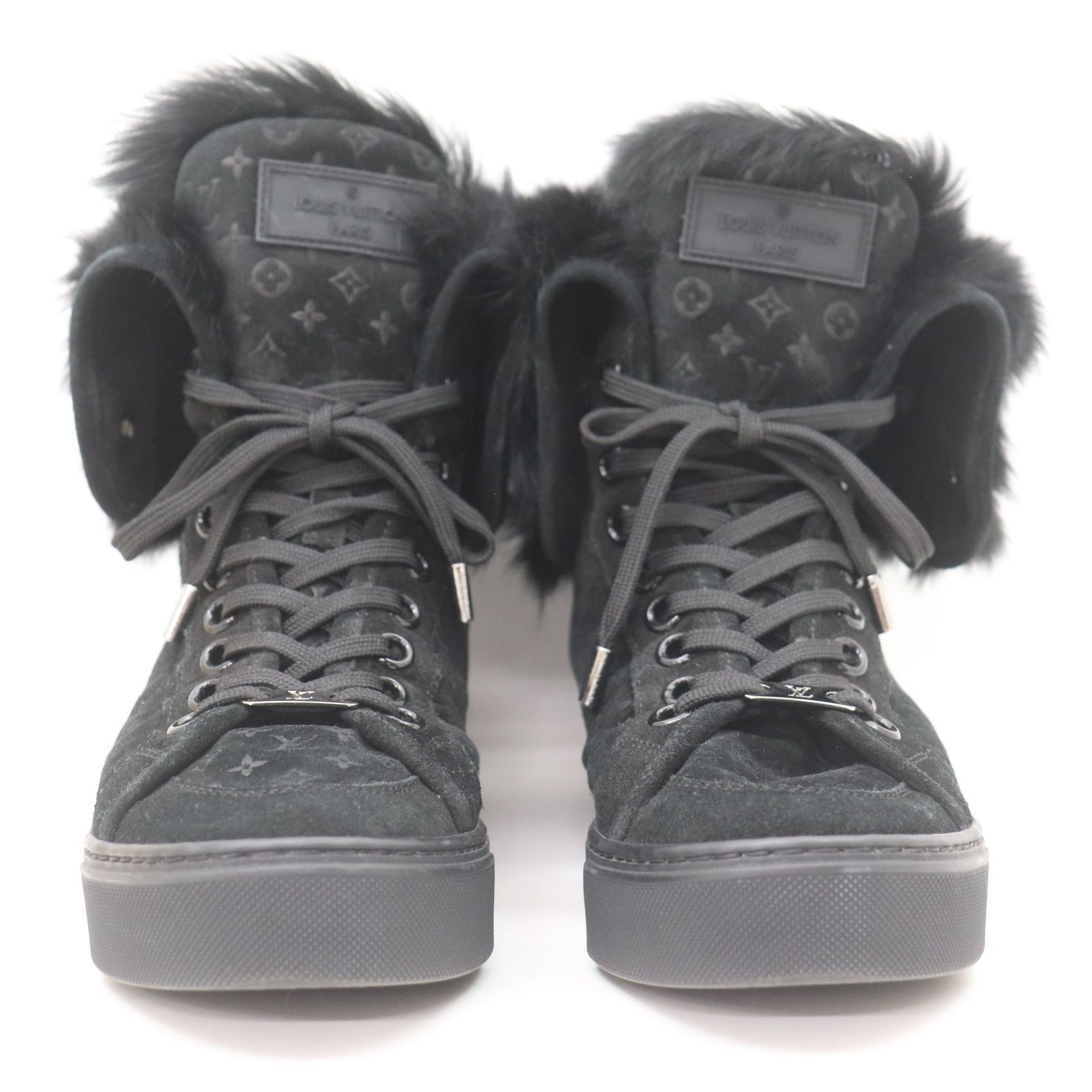 ルイ・ヴィトン スエード ハイカットブーツ IT9Z5J6WZPOO LOUIS VUITTON ルイヴィトン ファー×スエード ハイカット