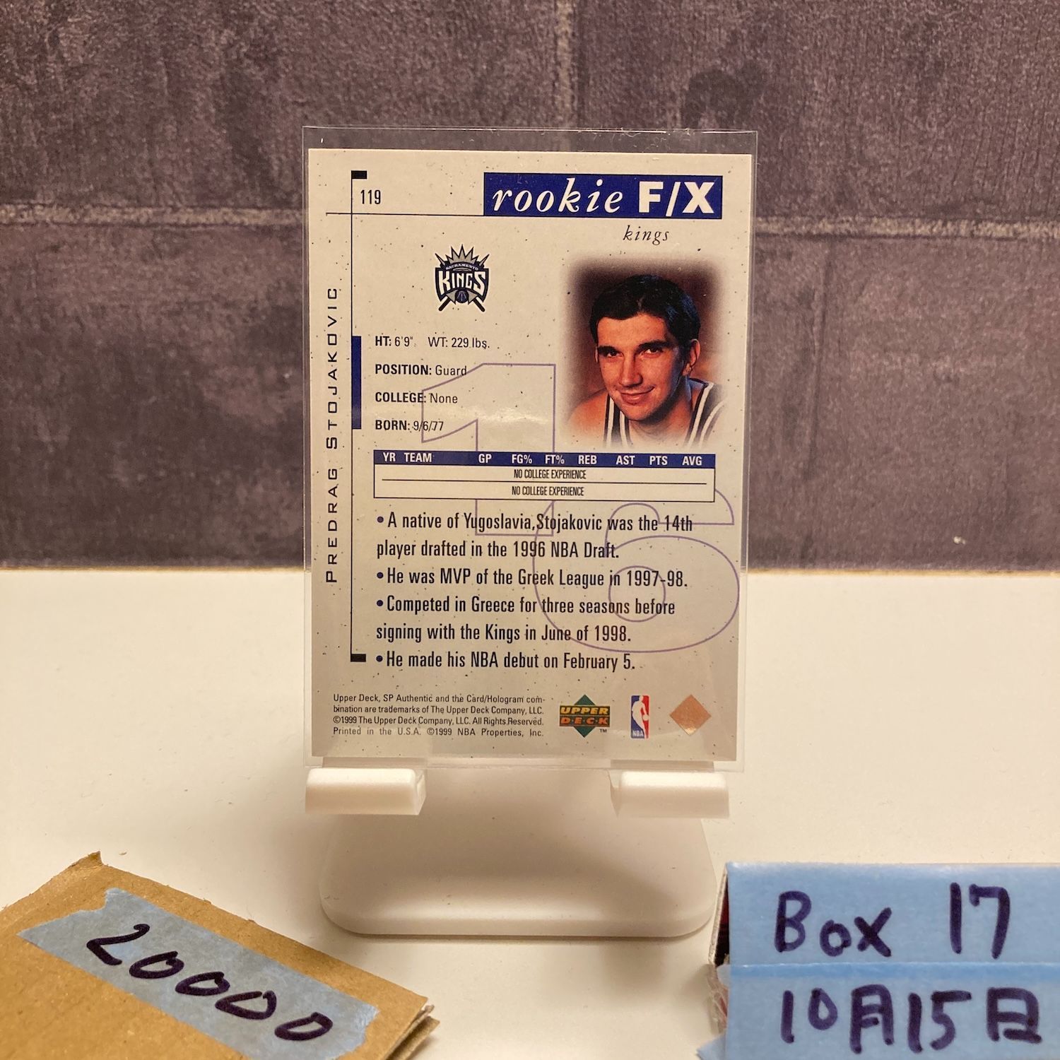 1998 UPPER DECK SP Predrag Stojakovic 0682 3500 KINGS RC ルーキー Rookie カード