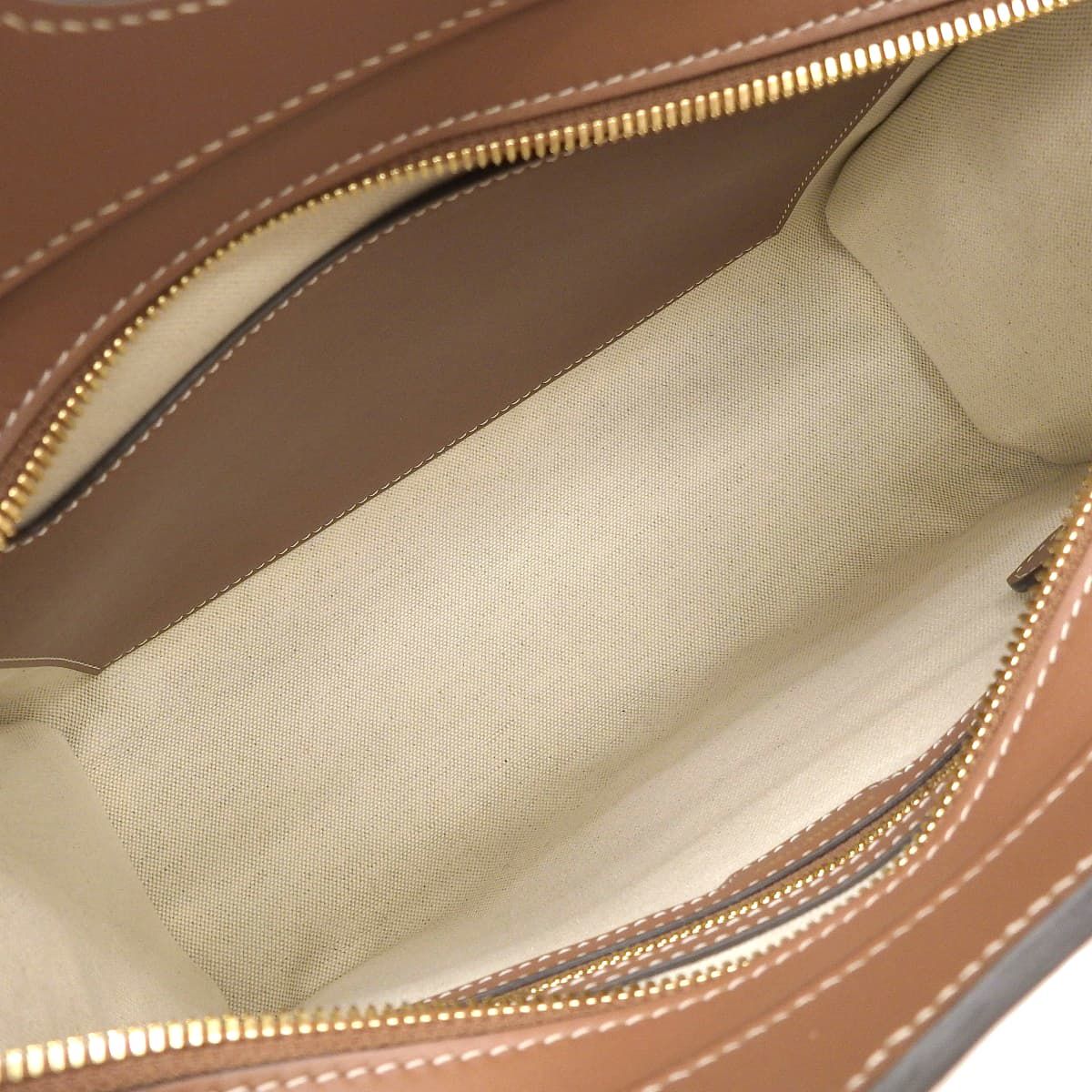 BURBERRY(バーバリー) ミディアム トップステッチ ポケットバッグ ハンドバッグ 2WAY ショルダー 肩掛け レザー ブラウン茶 ゴールド金具 80367451 レディース 40802169317【中古】【アラモード】 BURBERRY(バーバリー) ミディアム トップステッチ ポケットバッグ