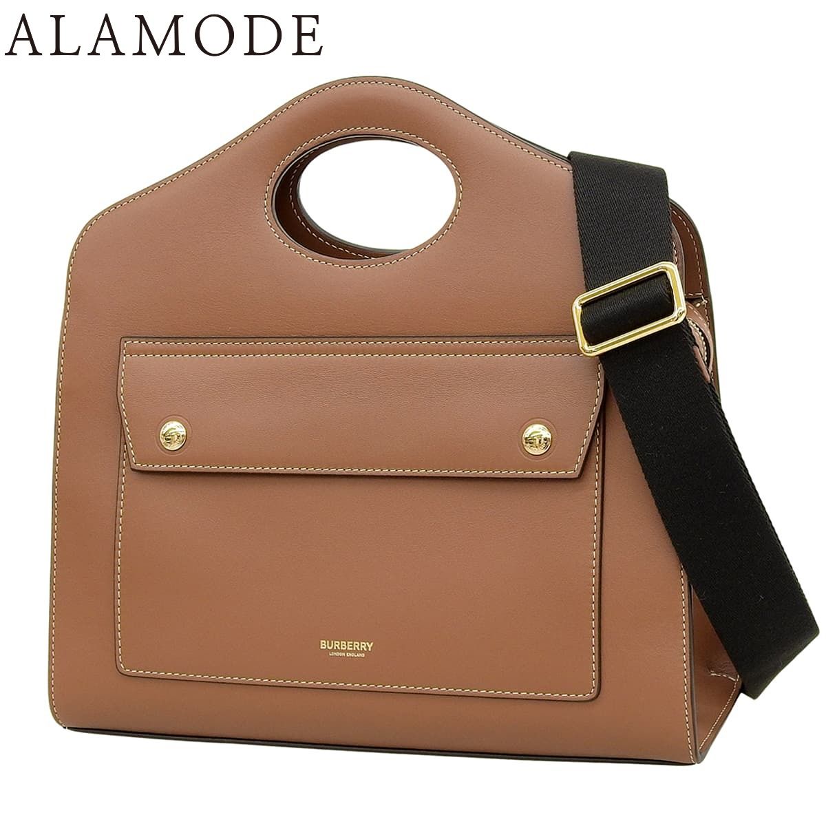 BURBERRY(バーバリー) ミディアム トップステッチ ポケットバッグ