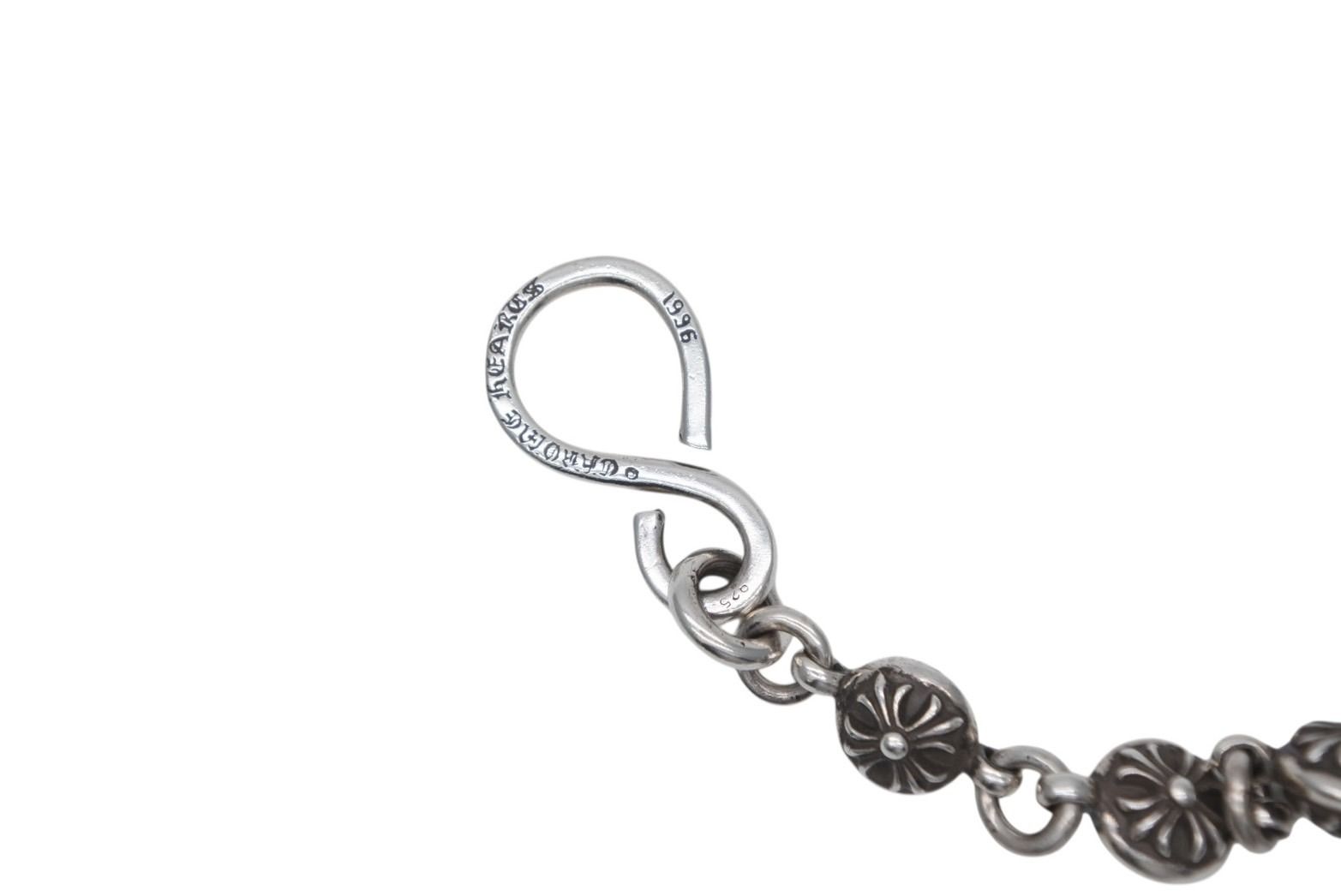 シルバー925刻印 ウォレットチェーン クロスボール クロム好きに是非 シルバー925刻印 ウォレットチェーン クロスボール クロム好きに是非