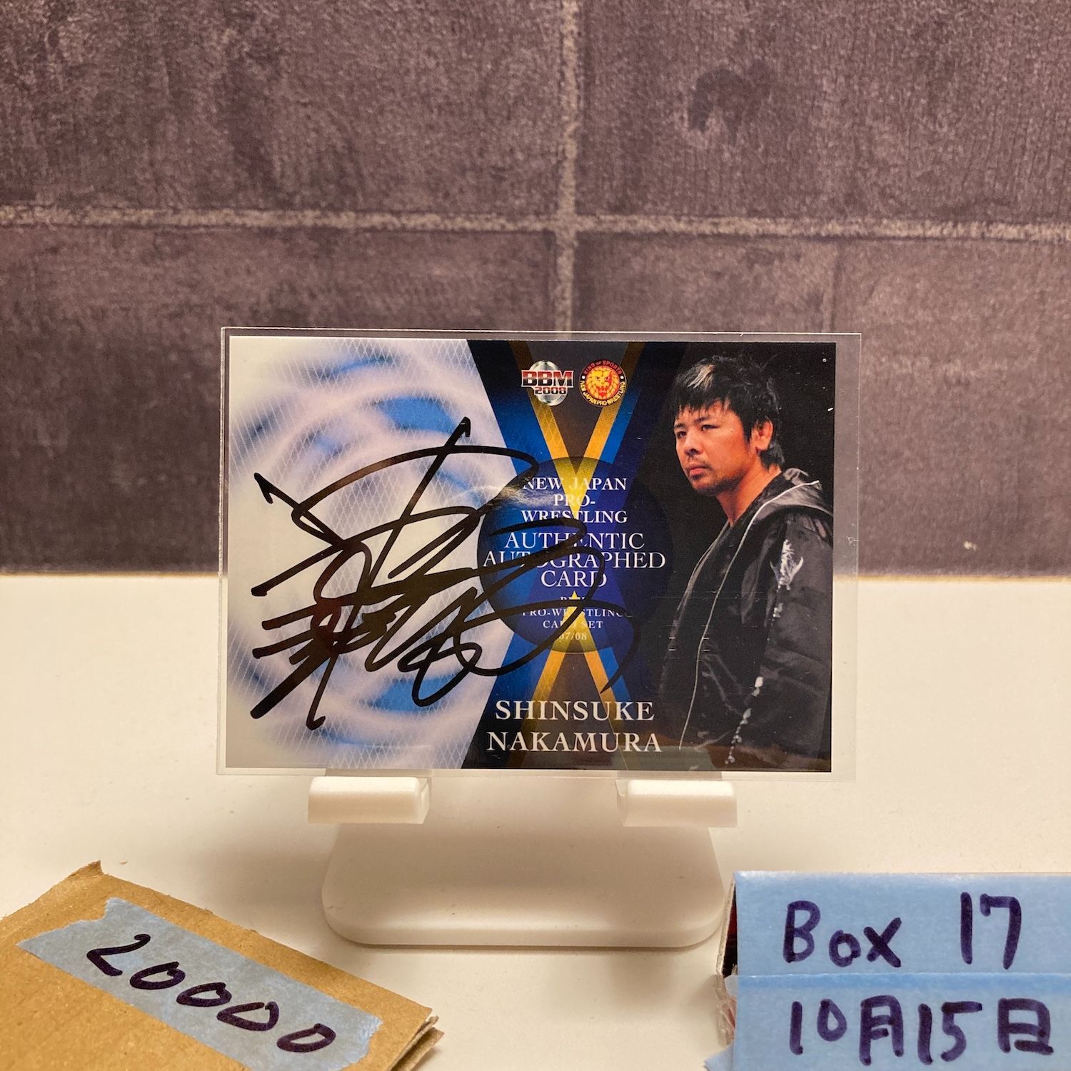 2008 BBM 中邑真輔 62/70 直筆サインカード 新日本プロレス カード