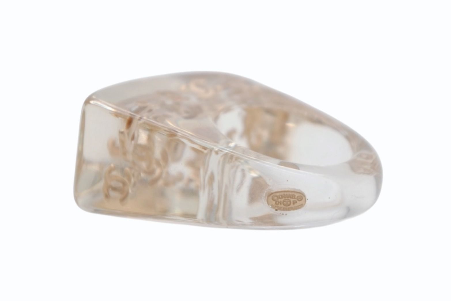 CHANEL シャネル ココマーク リング 指輪 01P刻印 サイズ14号 クリア