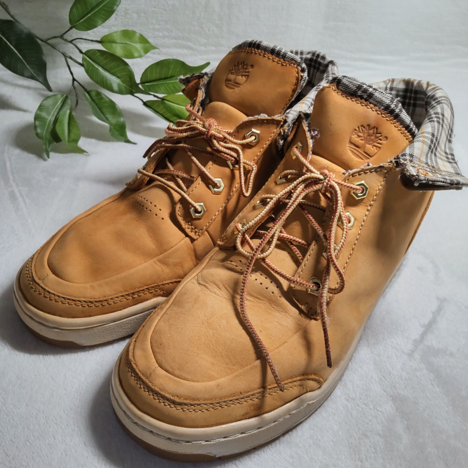 Timberland ハイカットベージュ 良品】Timberland/ティンバーランド/ハイカットスニーカー/ベージュ/約