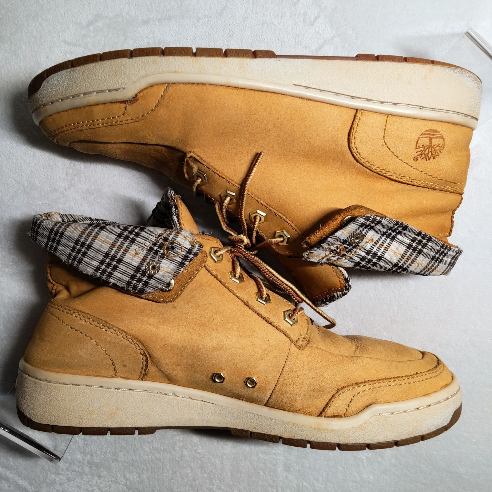 Timberland ハイカットベージュ 良品】Timberland/ティンバーランド/ハイカットスニーカー/ベージュ/約