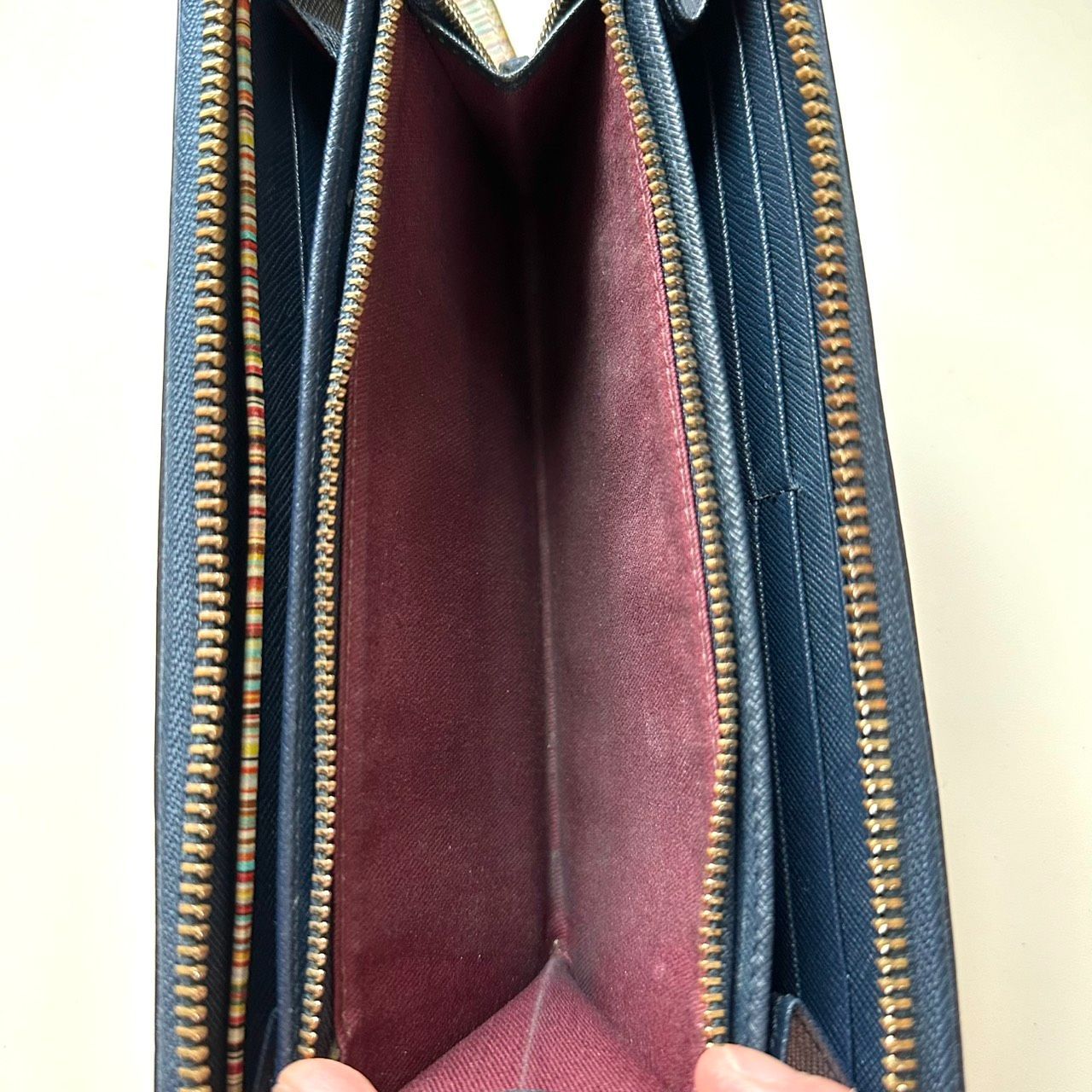 ポールスミス Paul Smith 長財布 ジップストローグレイン2 ネイビー