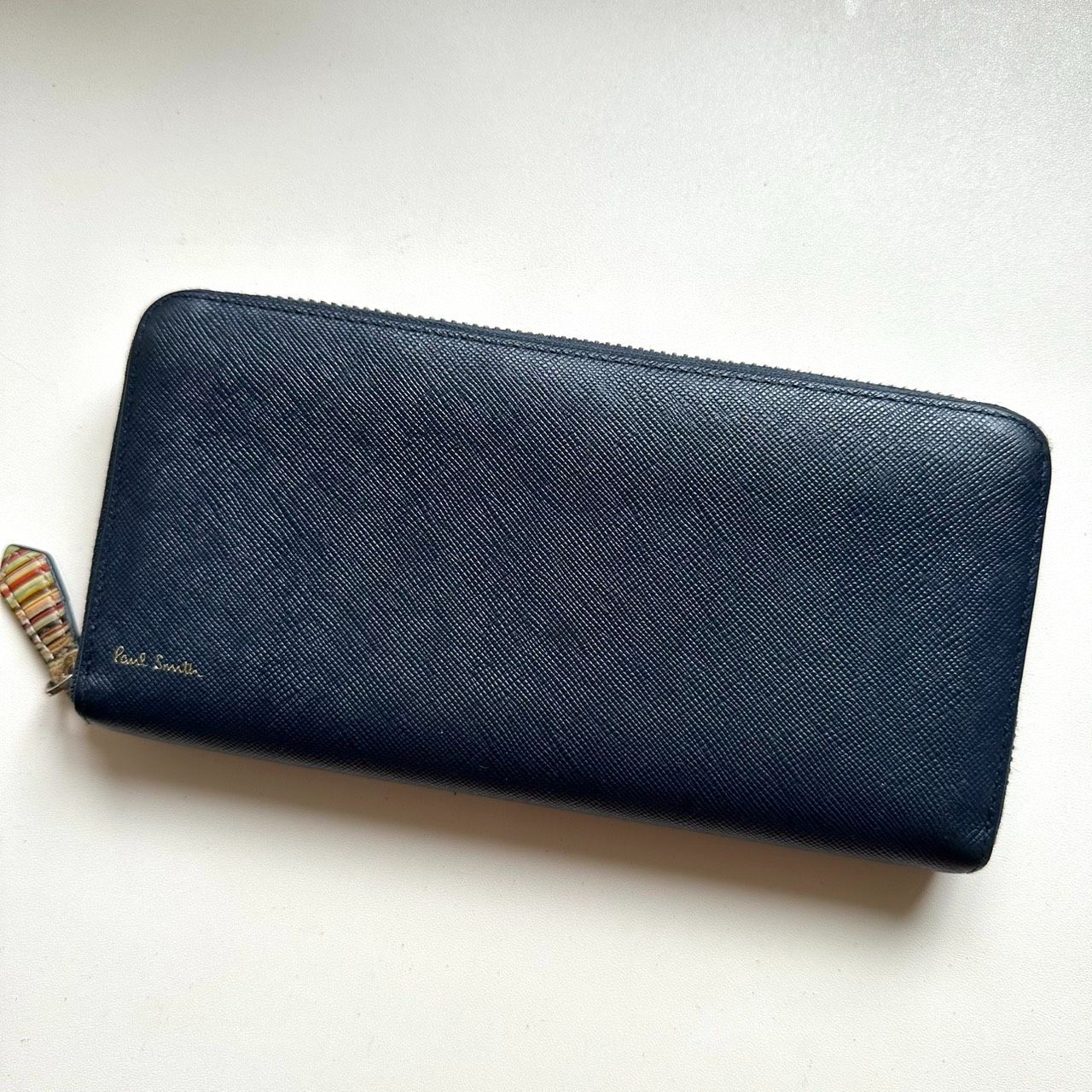 ポールスミス Paul Smith 長財布 ジップストローグレイン2 ネイビー
