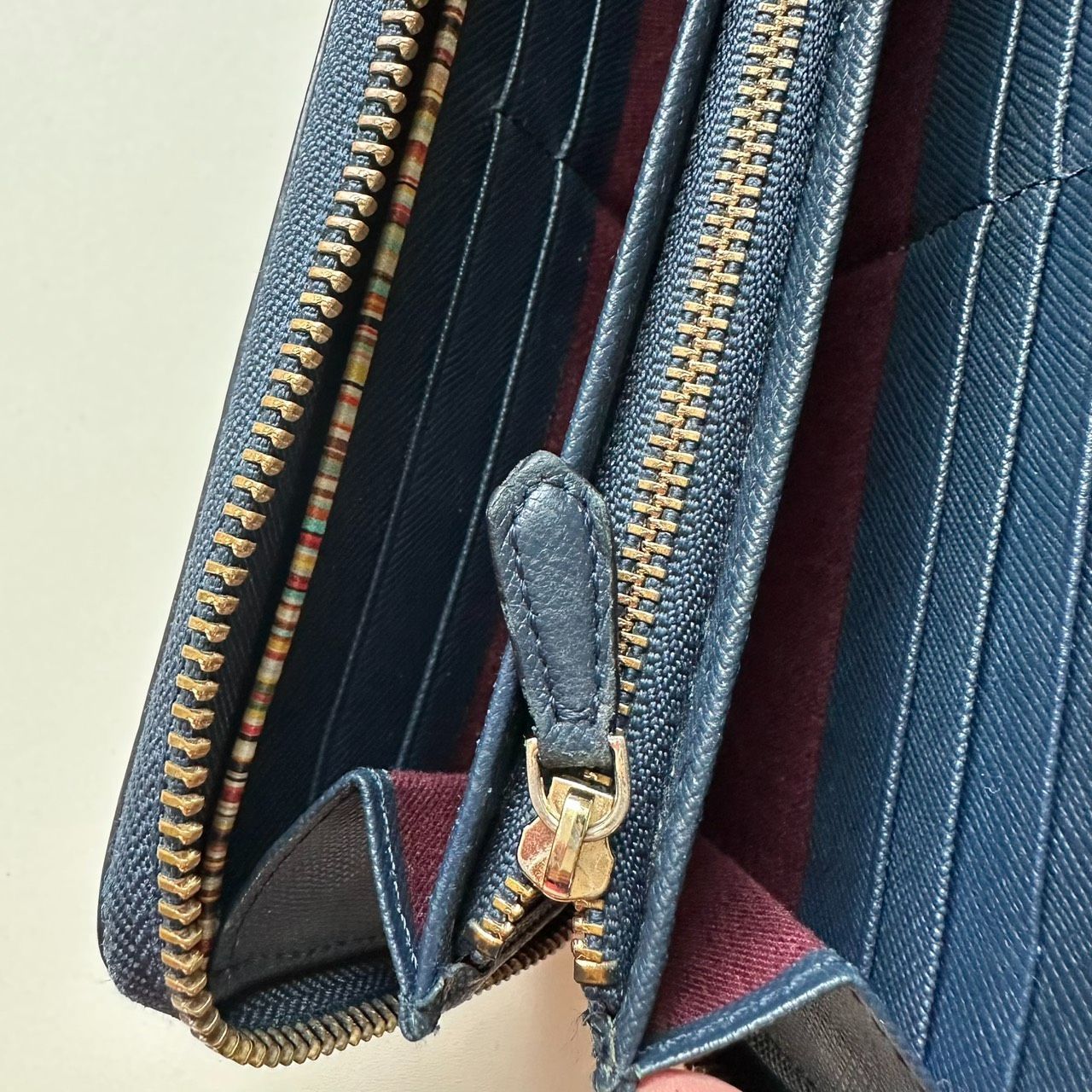 ポールスミス Paul Smith 長財布 ジップストローグレイン2 ネイビー