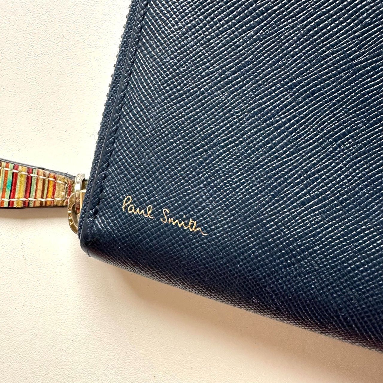 ポールスミス Paul Smith 長財布 ジップストローグレイン2 ネイビー