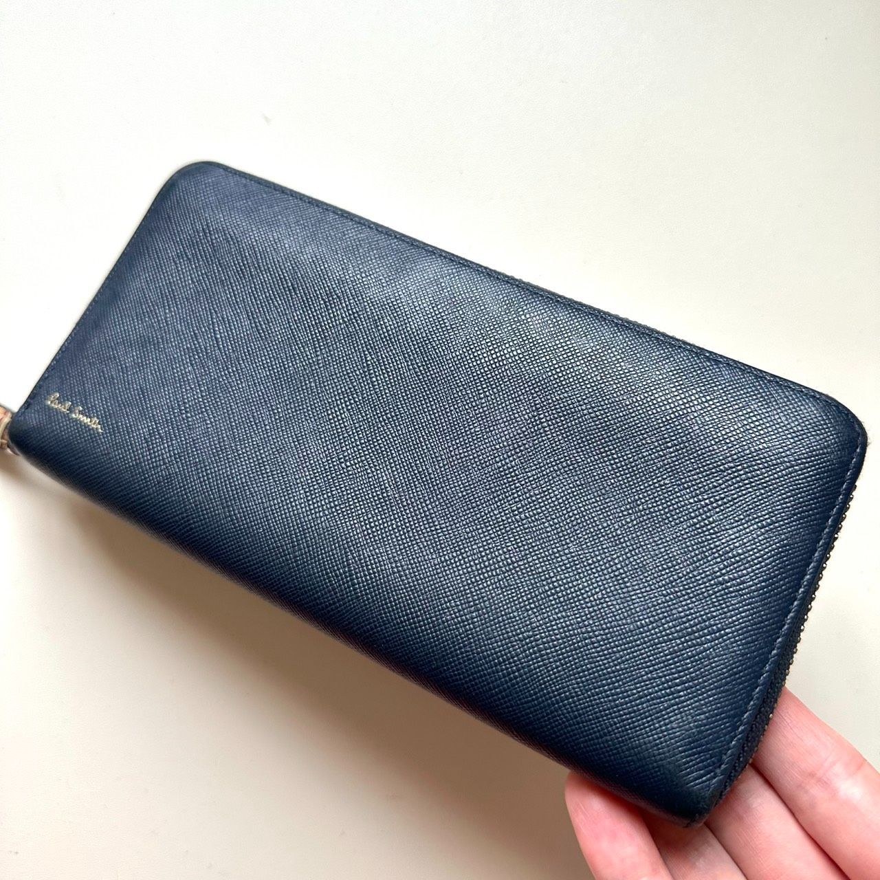 ポールスミス Paul Smith 長財布 ジップストローグレイン2 ネイビー