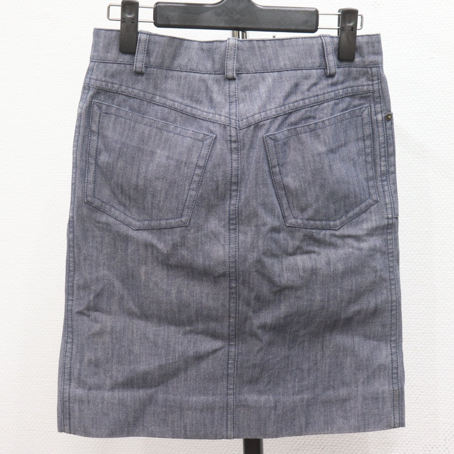 ITN0RZ7HO6QE LOUIS VUITTON ルイヴィトン デニム 前ボタン スカート