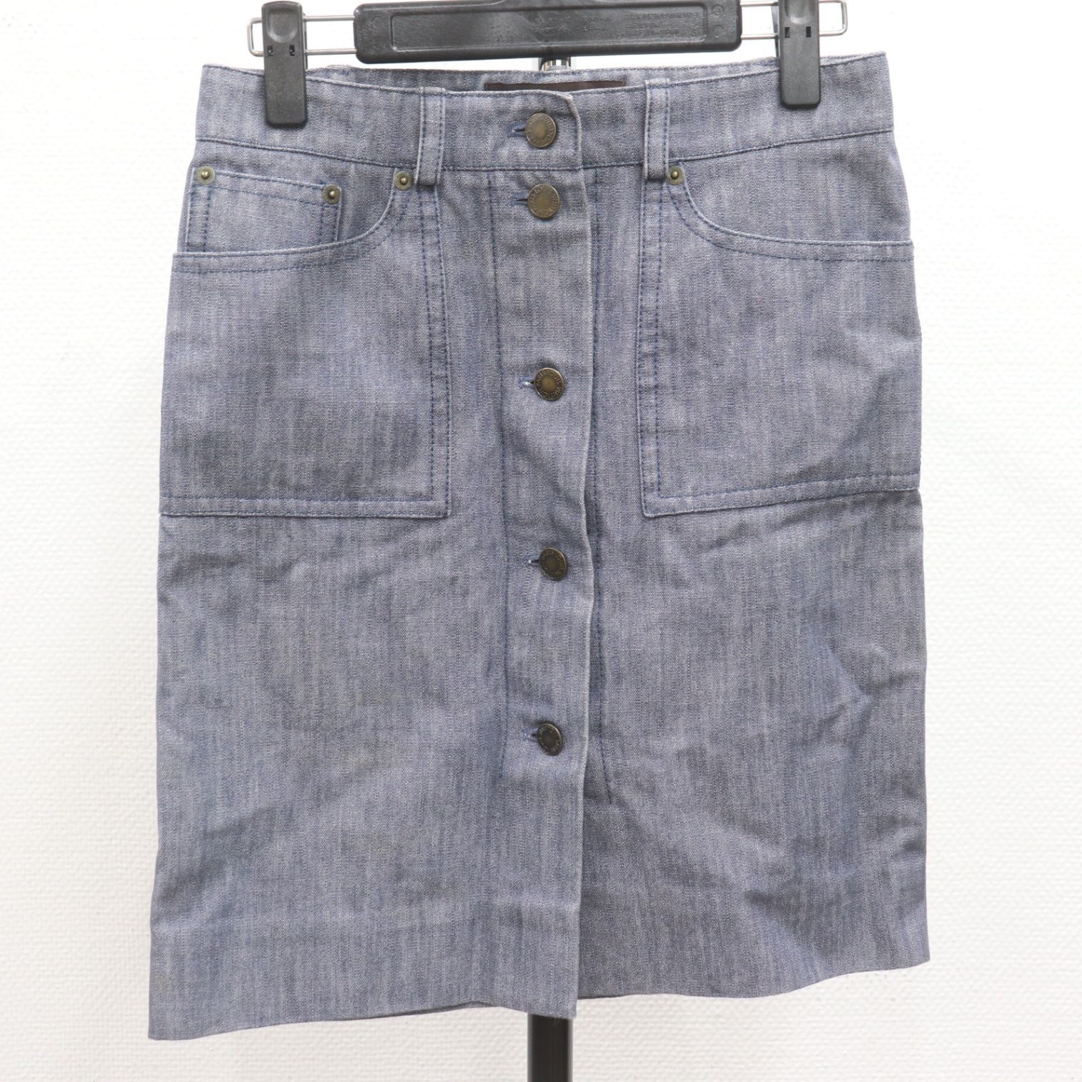 ルイヴィトン　デニム 膝丈スカート ITN0RZ7HO6QE LOUIS VUITTON ルイヴィトン デニム 前ボタン スカート
