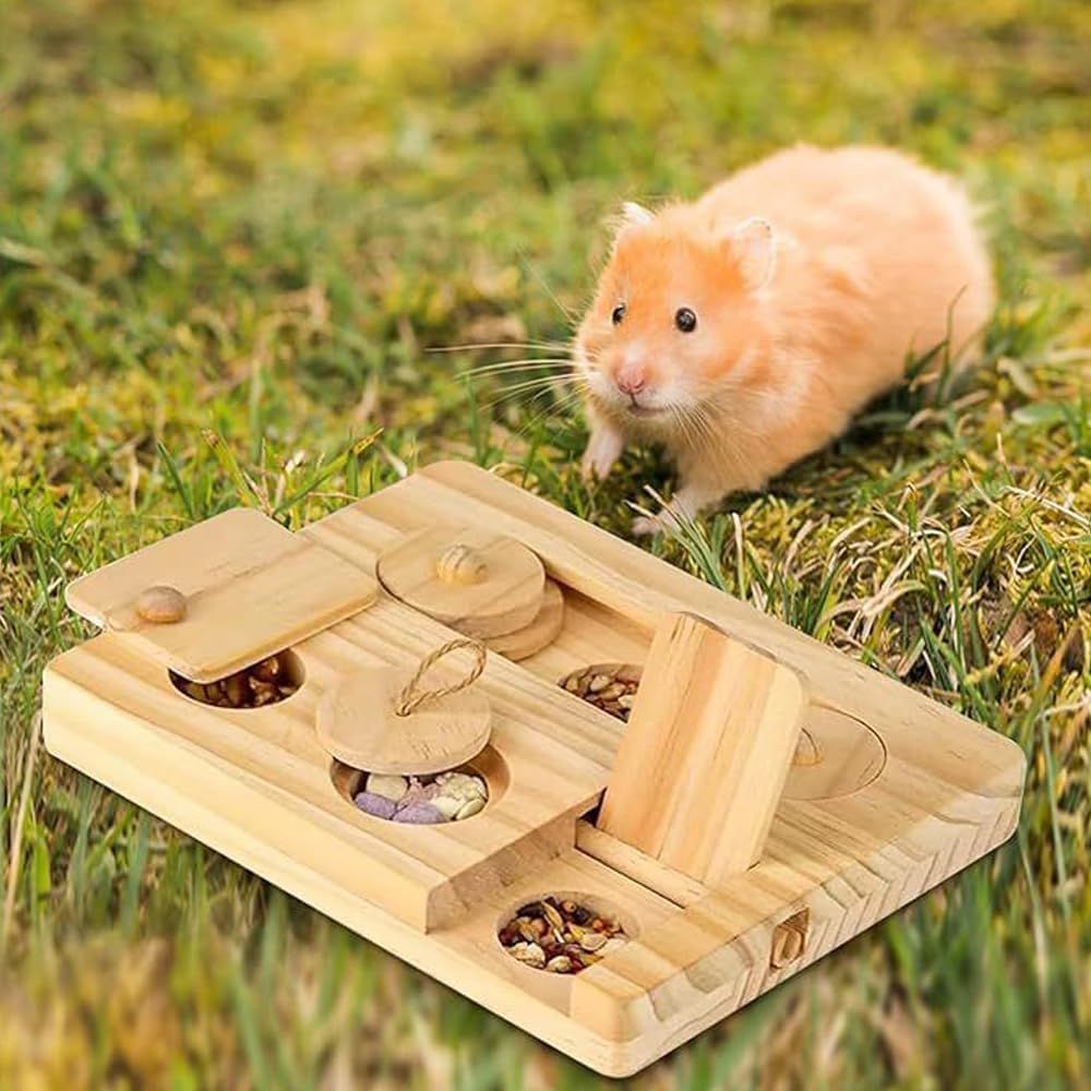 ハムスター用給餌器 餌入れ ハムスターおもちゃ 木製 知育おもちゃ
