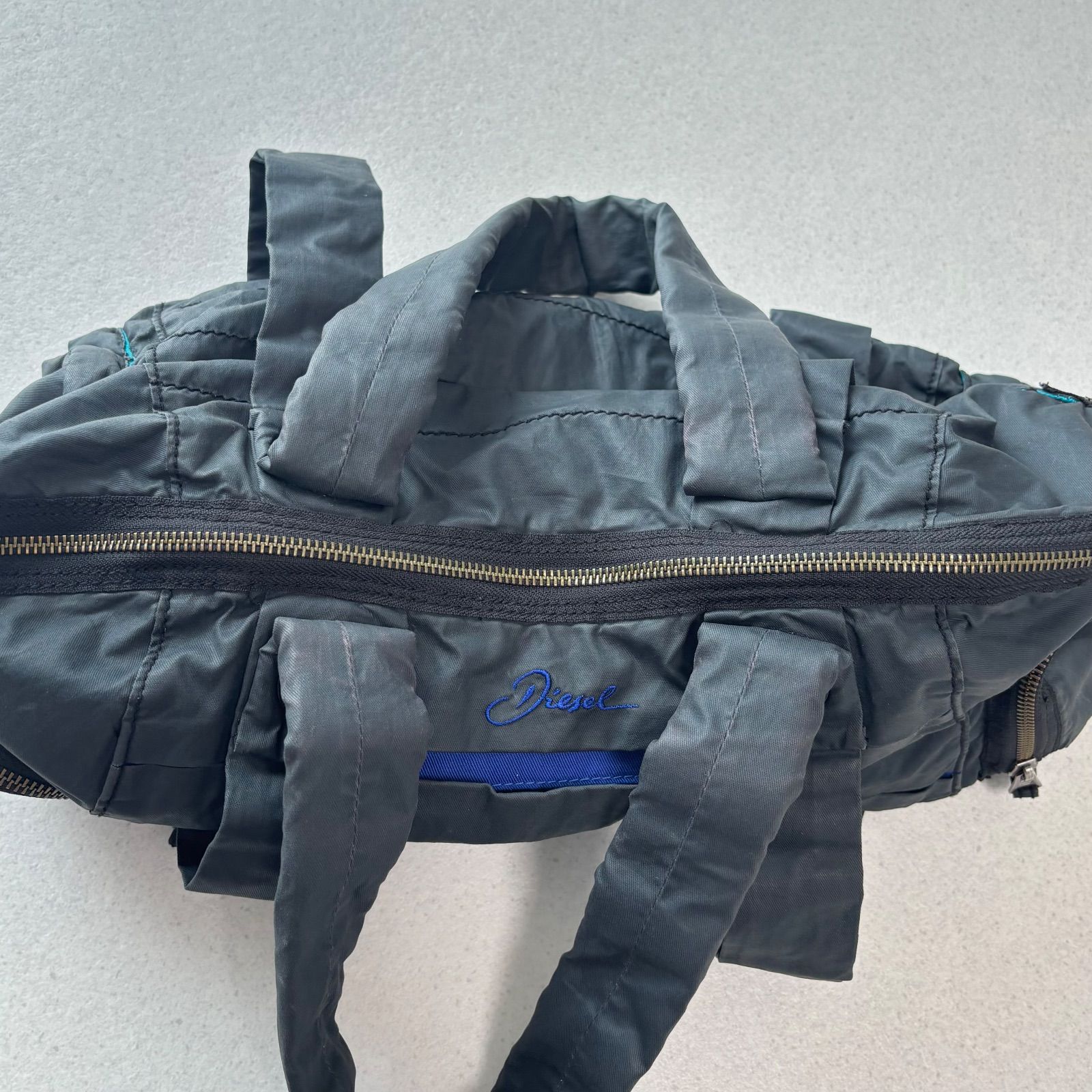 diesel archive hand bag navy blue 00s Y2K ディーゼル ハンドバッグ