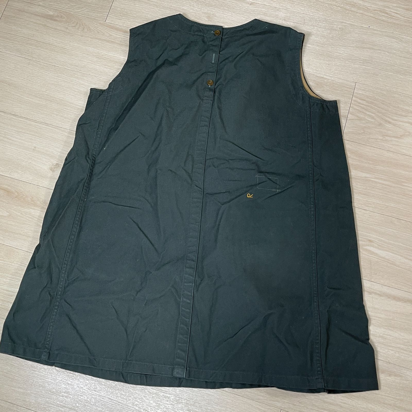 U 45 R 厚手コットン ノースリーブ チュニック ベストワンピース