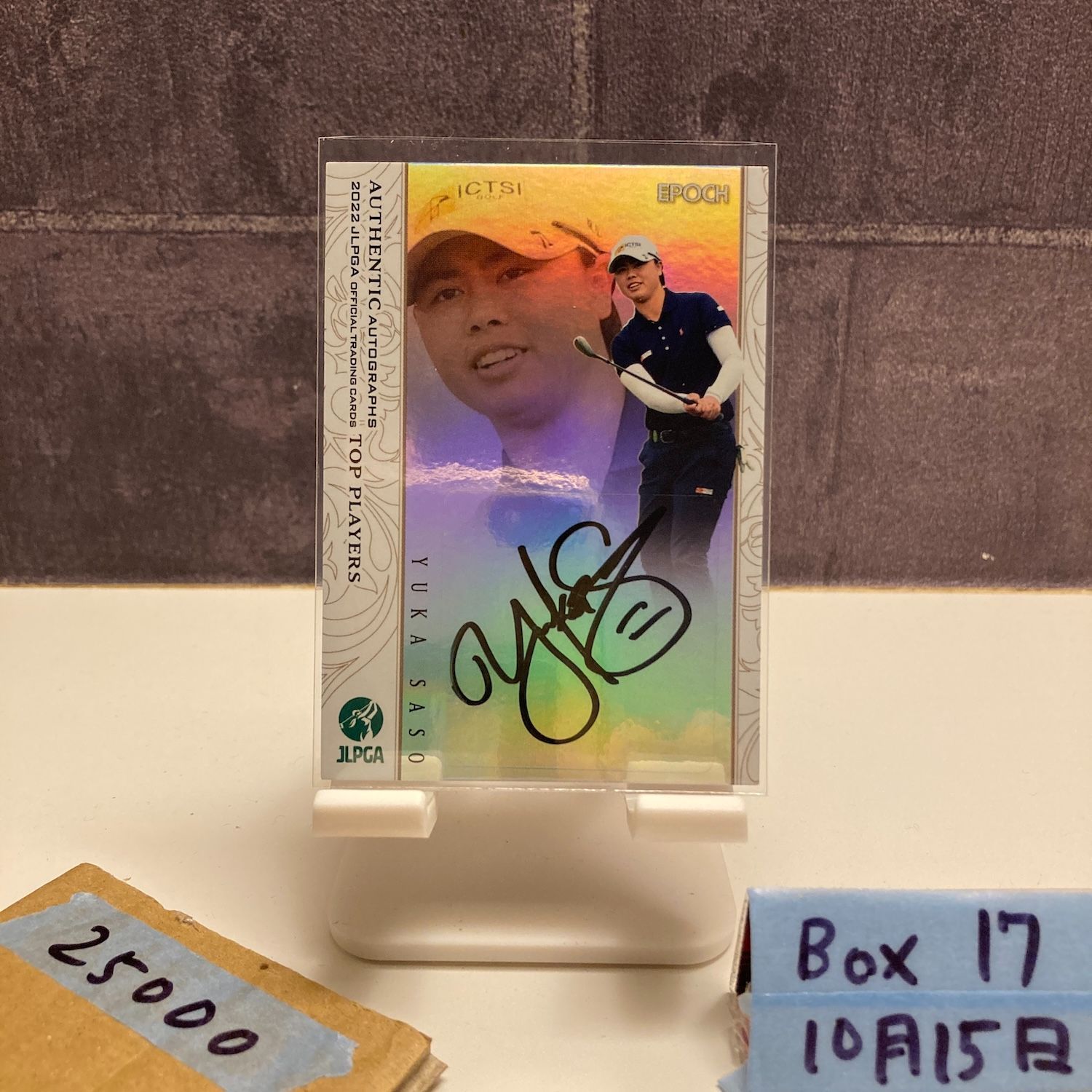 2025 EPOCH TOP PLAYERS Woman s Pro Golfer 笹優花 03|30 直筆サインカード JLPGA 女子プロゴルフ カード ホロ holo