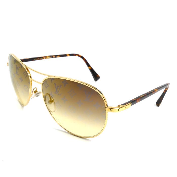 LOUIS VUITTON ルイ ヴィトン コンスピラシオン パイロット サングラス ゴールド Z 0164 U S ユニセックス 58□15 135
