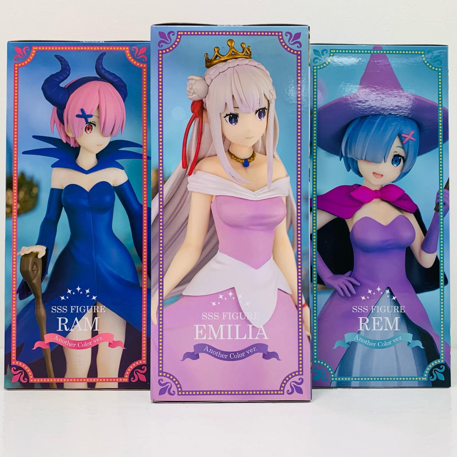 飾磨店】 中古 レム＆ラム＆エミリア-ラウンドワン限定アナザーカラー