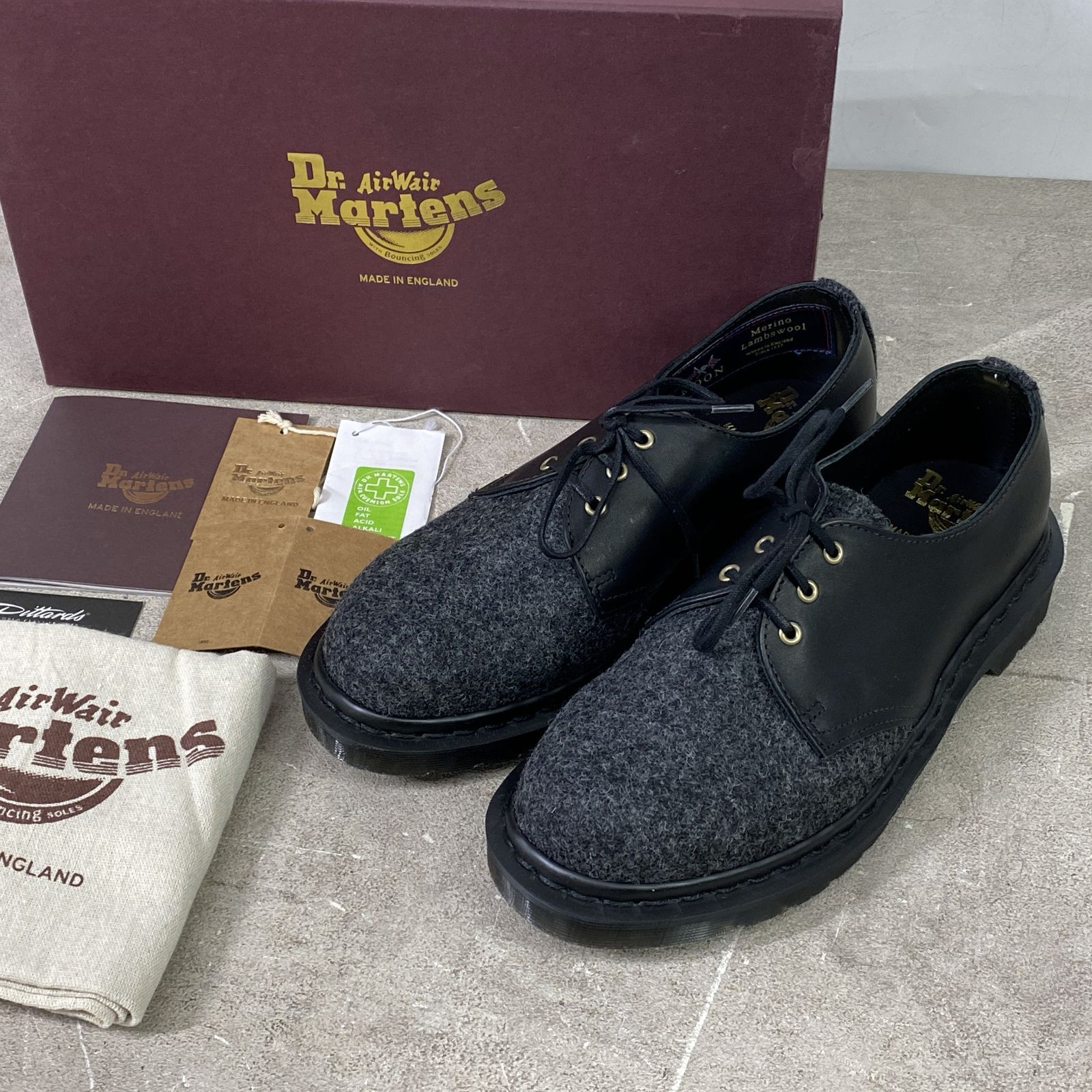 Dr. Martens 3ホール レザーシューズ UK6 ブラック 美品 Dr Martens☆ZEFFIR 3i☆3ホール☆ブラック系 (Dr.Martens/ドレス