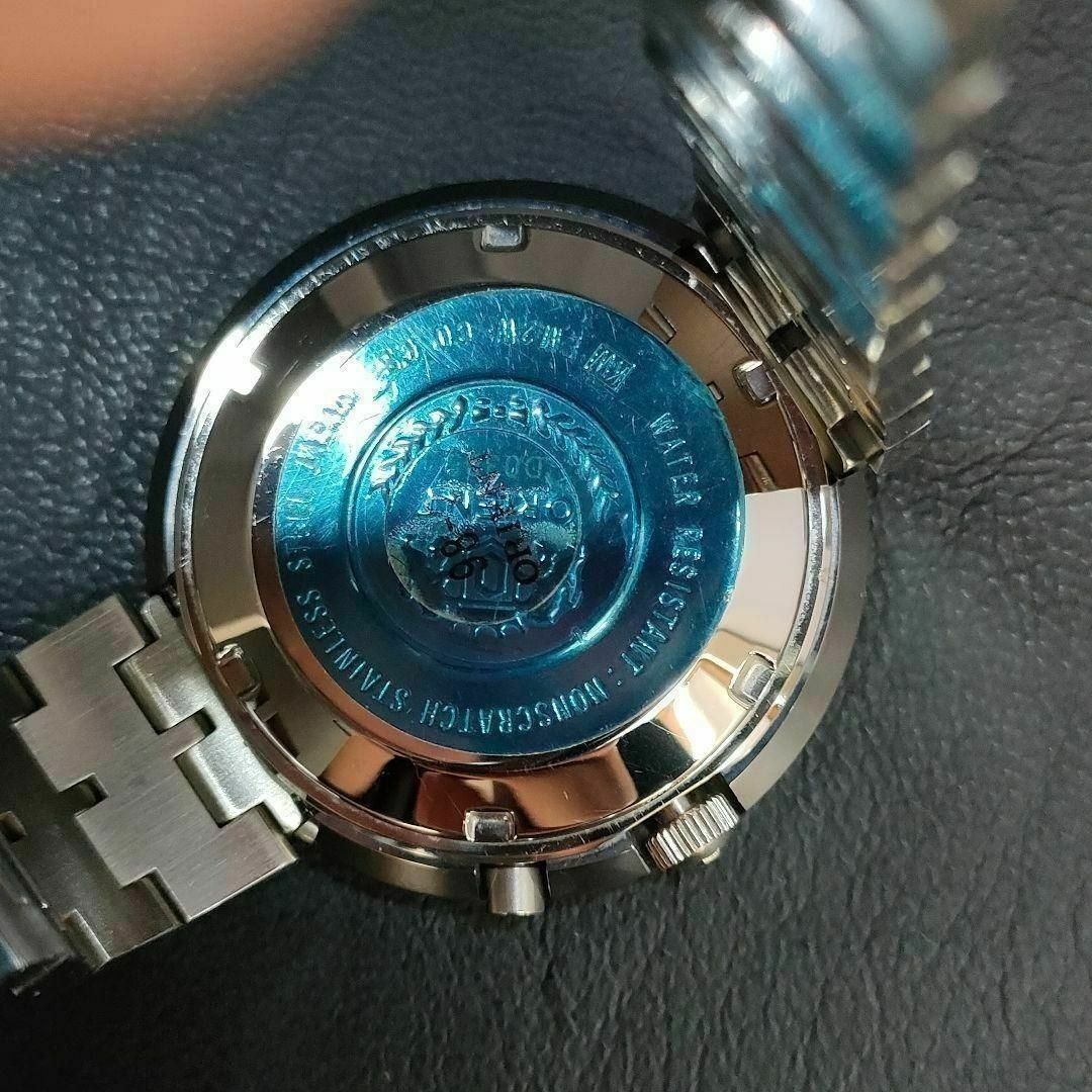 極美品 ORIENT オリエント クロノエース ブルー シルバー 自動巻き