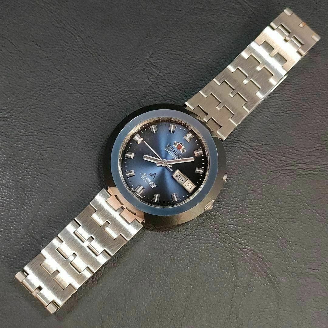 758-1 希少 極美品 ORIENT オリエント chronoace クロノエース ブルー