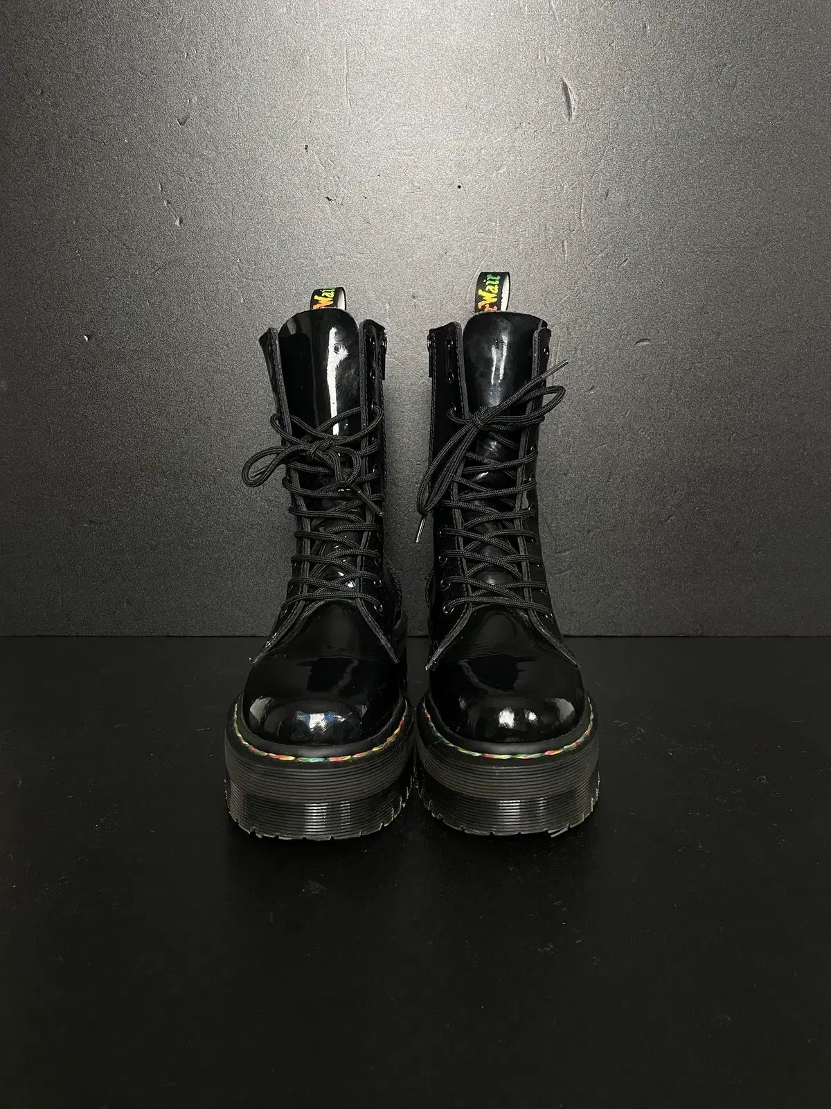 235 DR. MARTENS ドクターマーチン ジェイドン ハイ 10ホール レインボー ウォーカーブーツ