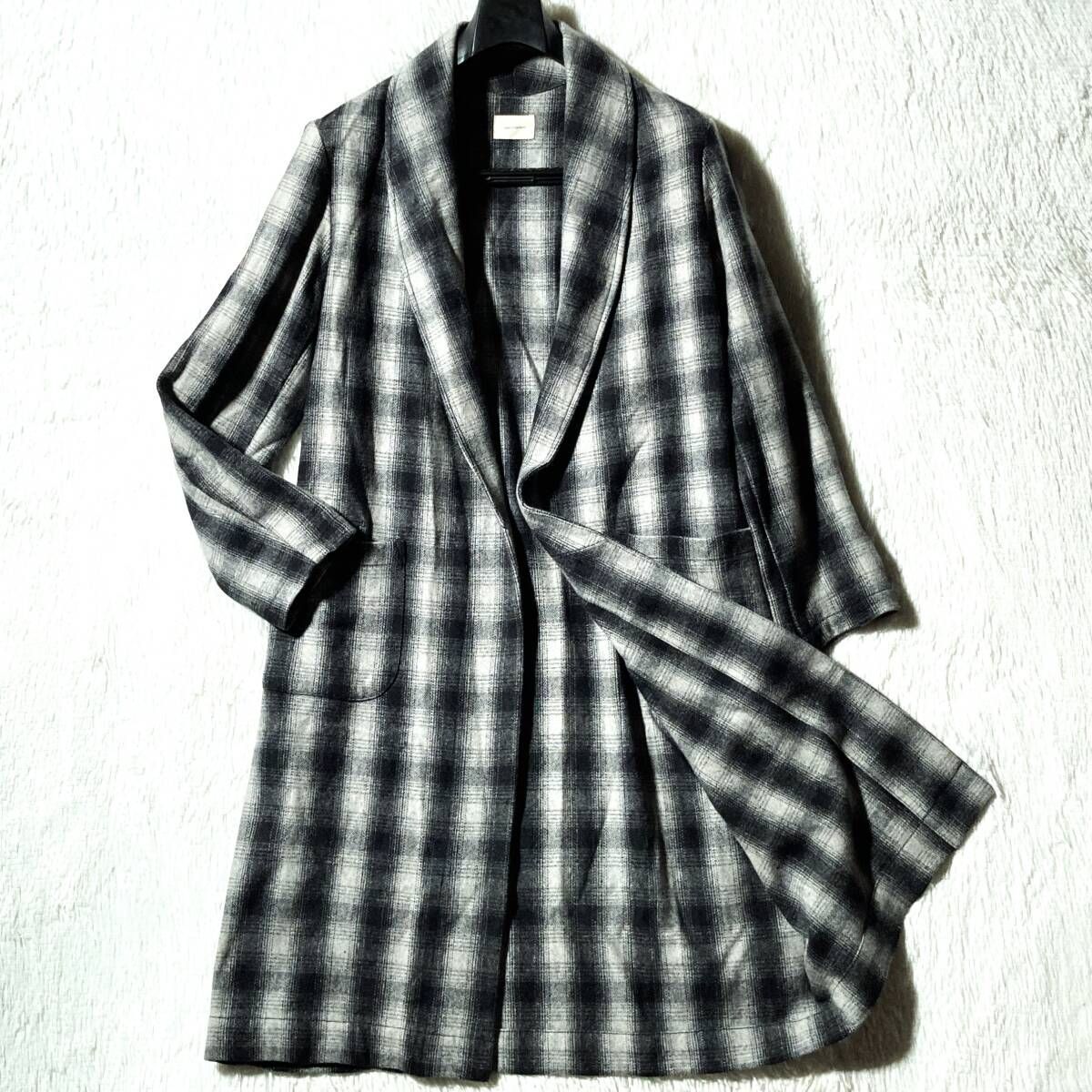 インパクティスケリー☆上品こなれ感☆オンブレチェック ガウンコート