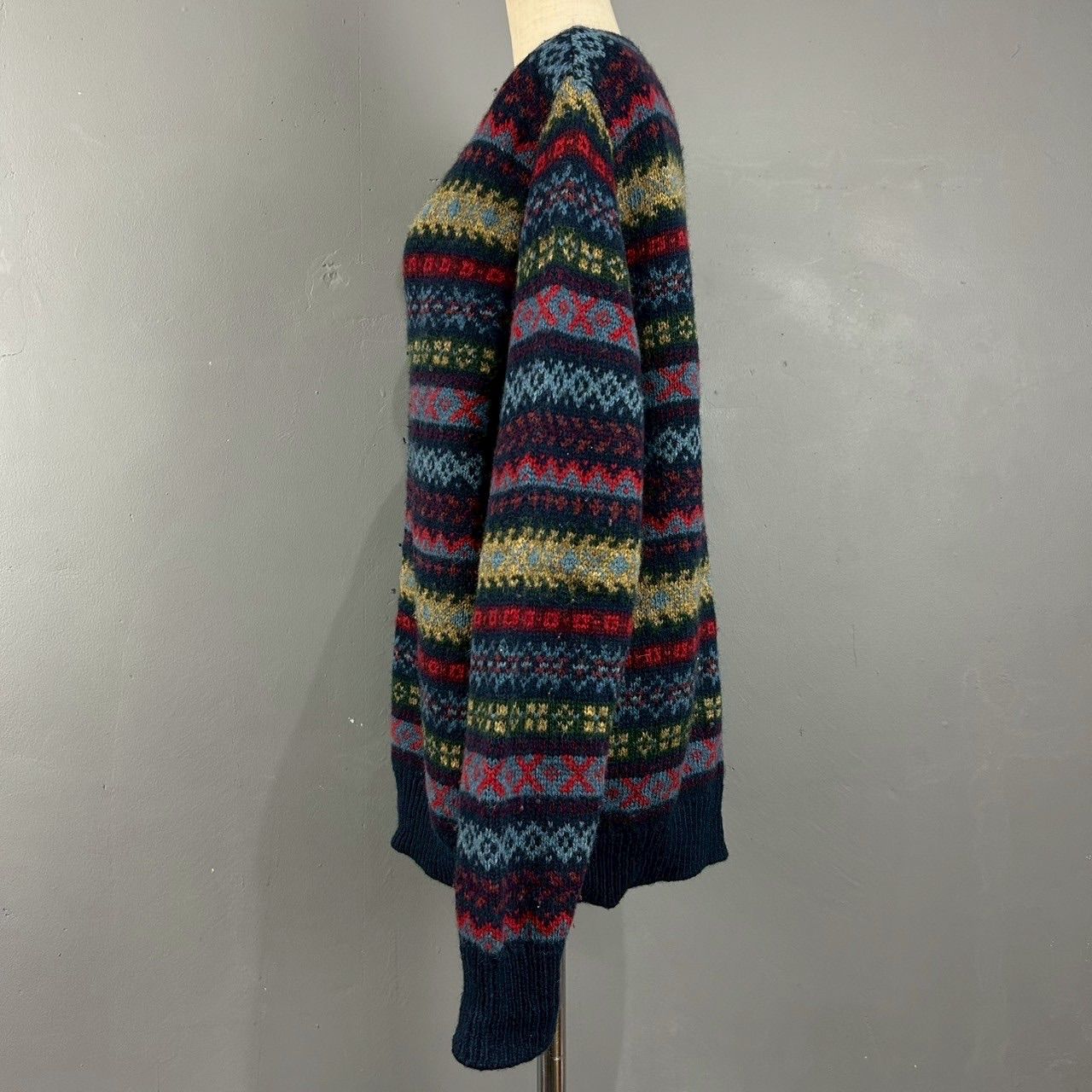 英国製 Laura Ashley Wool Knit Cardigan Sweater ローラアシュレイ 
