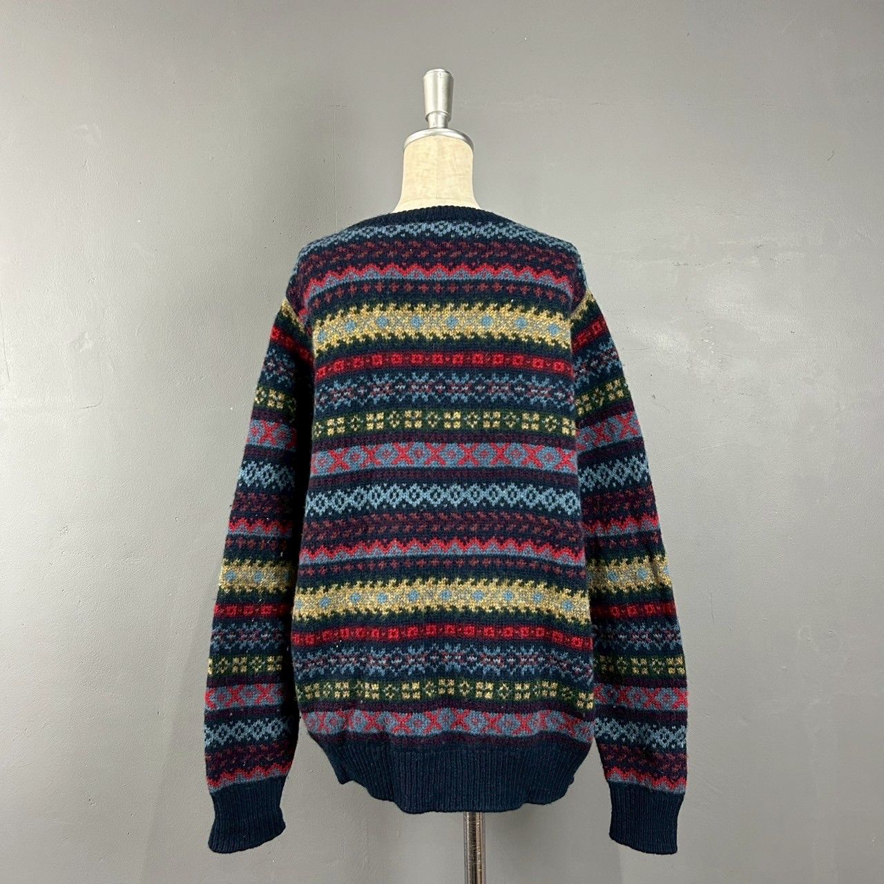 英国製 Laura Ashley Wool Knit Cardigan Sweater ローラアシュレイ 