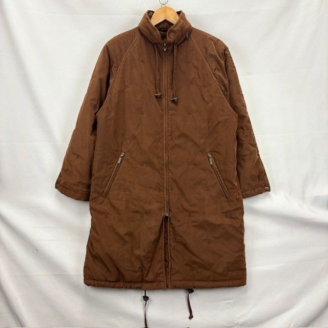 Burberrys' 全面ロゴ 刺繍 ラグラン中綿ロングコート サイズ9AR FDA57