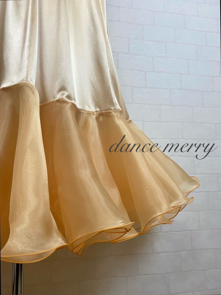 ボリューム 新品 社交ダンス パニエ ベージュ ゴールド ペチコート