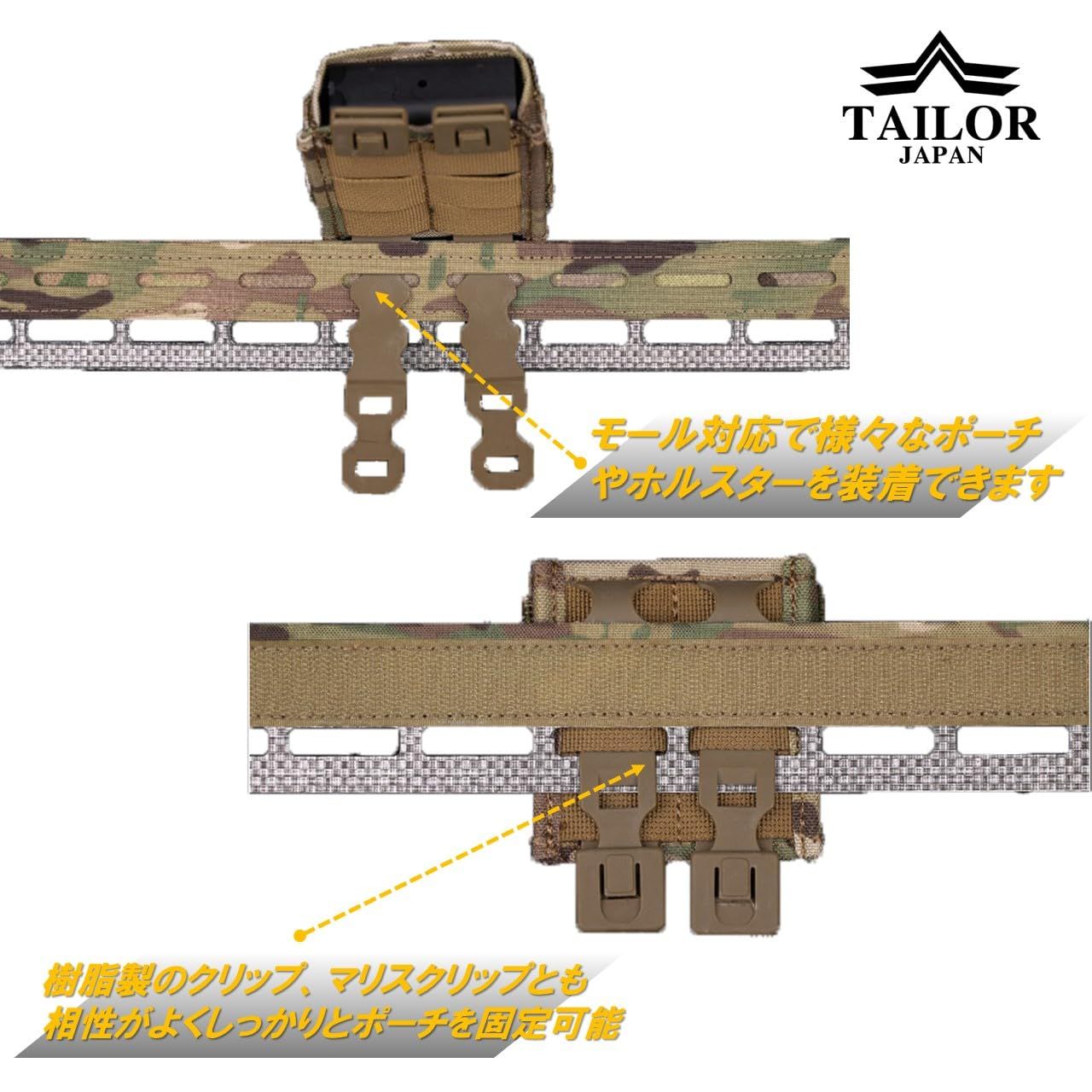 新品 [TAILOR JAPAN] マイクロバトルベルト ガンファイターベルト サバゲーベルト タクティカルベルト インナーベルト付き ガンベルト モールベルト コブラバックル 実物素材 (ウルフグレー)