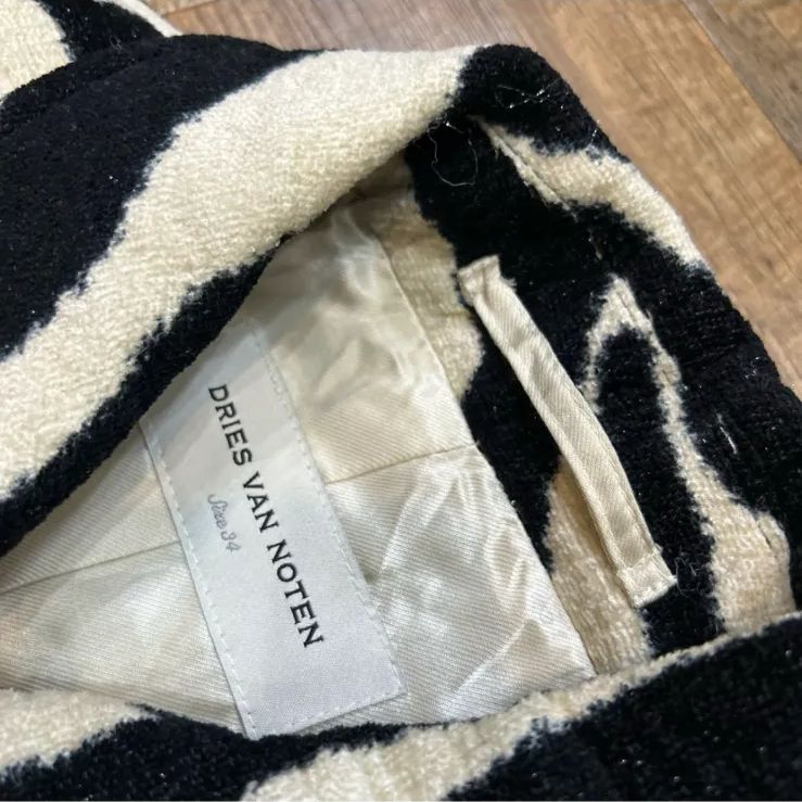 Dries Van Noten ドリスヴァンノッテン ゼブラ アニマル柄 ステン